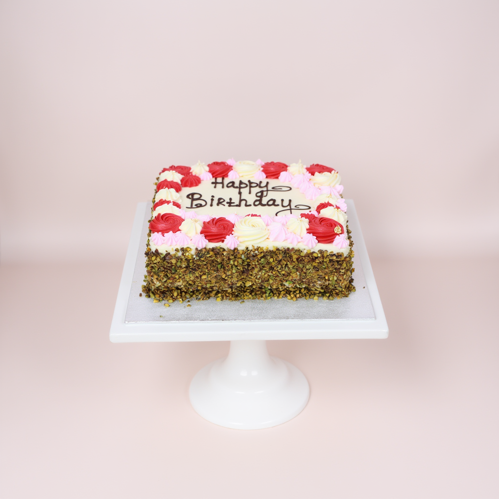 Best Fresh Decorated Handmade Birthday Cake with Special Message from The Happy Family Bakery