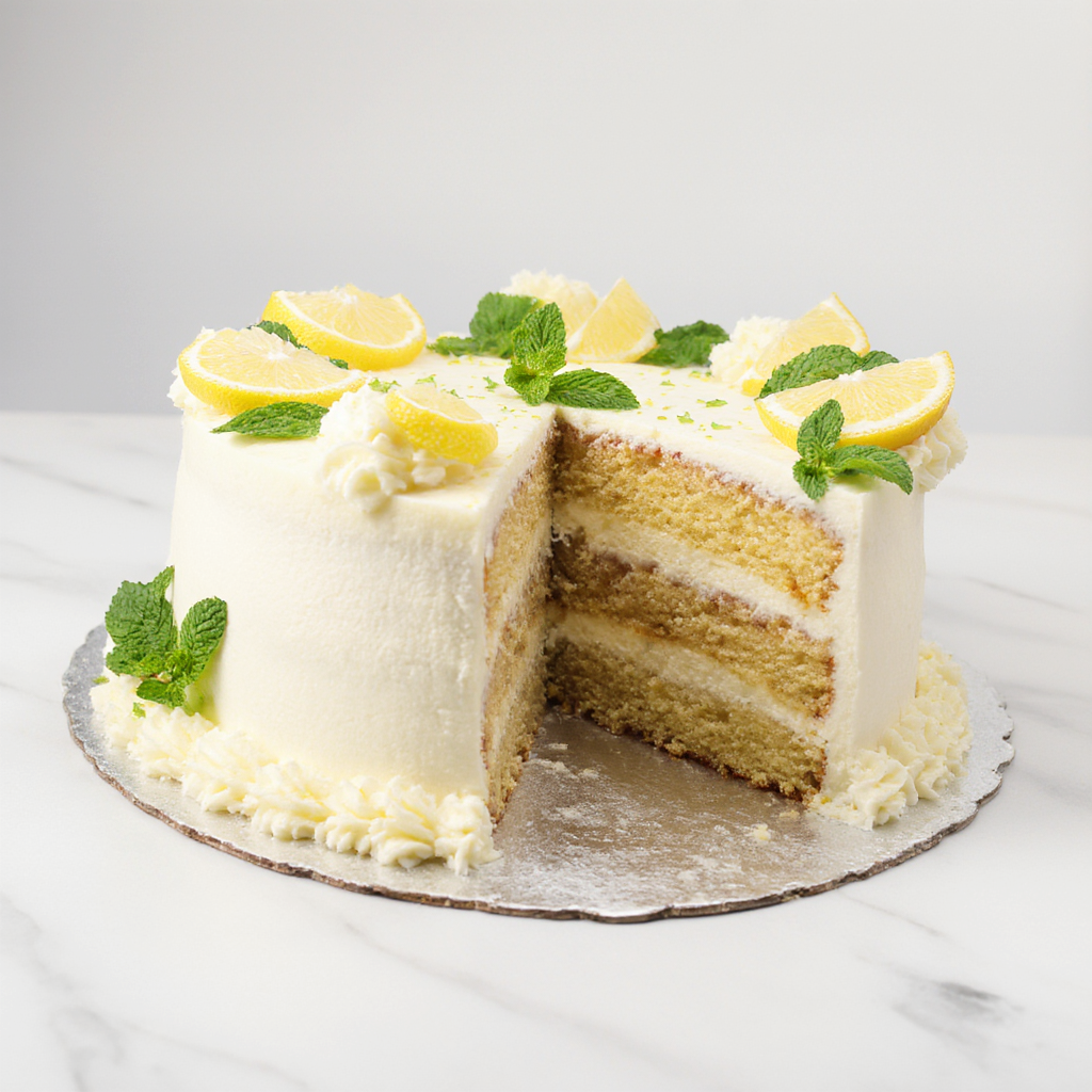 Handmade Lemon Birthday Cake from The Happy Family Bakery