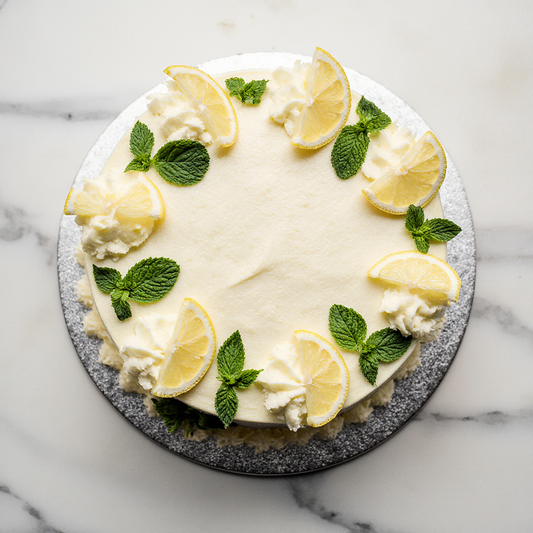 Birthday cake. Handmade lemon cake from The Happy Family Bakery