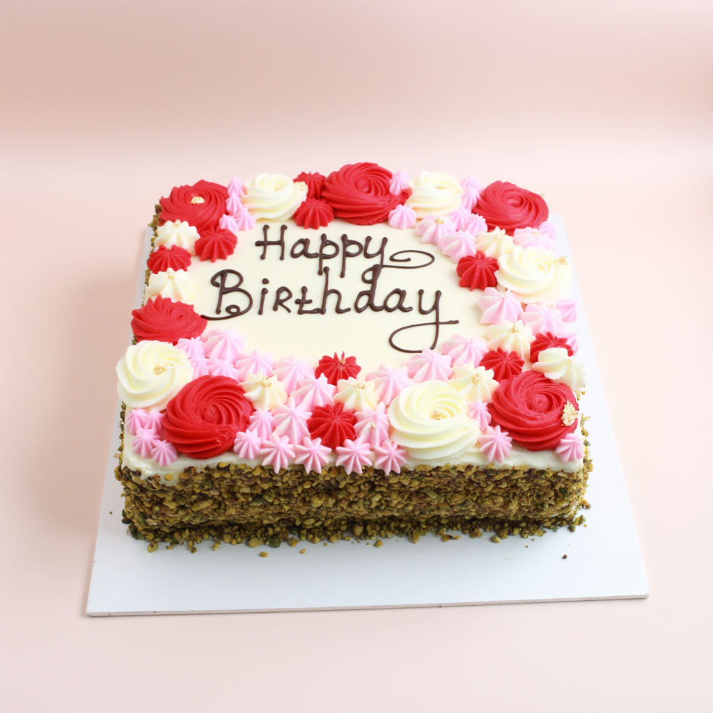 Best Fresh Decorated Handmade Birthday Cake with Special Message