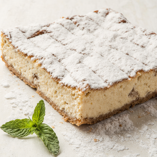 Freshly baked cheesecake "Krakow" from the Happy Family Bakery