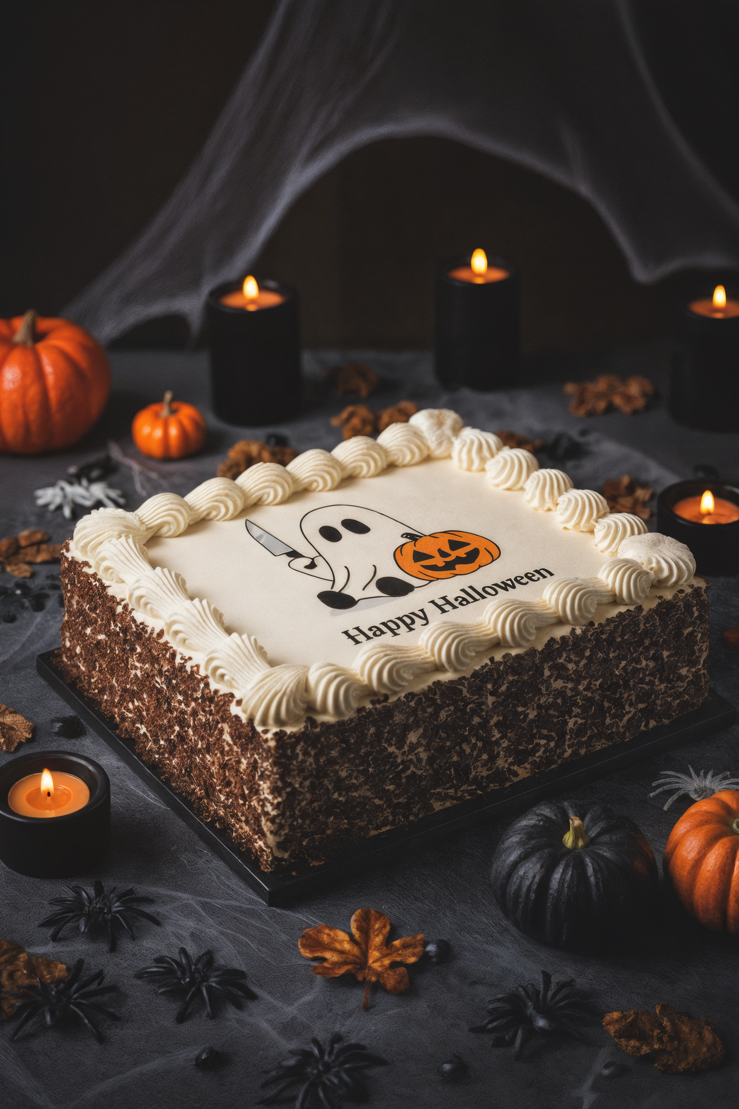 Halloween cake with print from the Happy Family Bakery