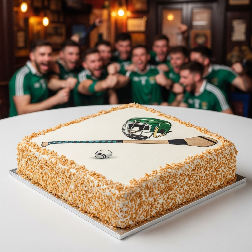 cake with print from the Happy Family Bakery