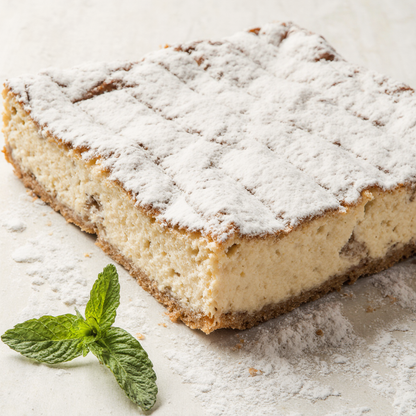 Freshly baked cheesecake "Krakow" from the Happy Family Bakery