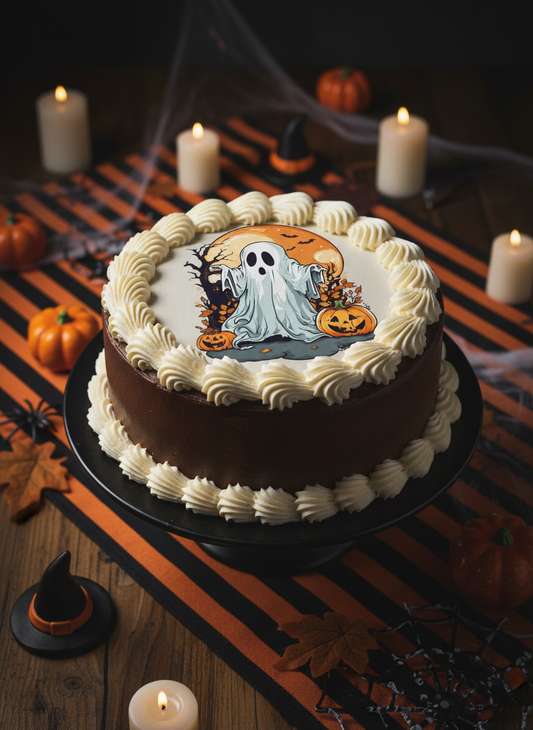 Halloween cake with print