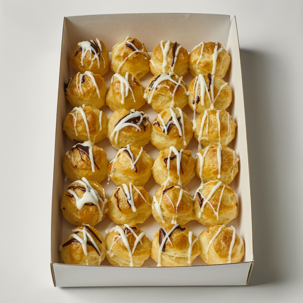 Profiteroles with Oreo filling from The Happy Family Bakery