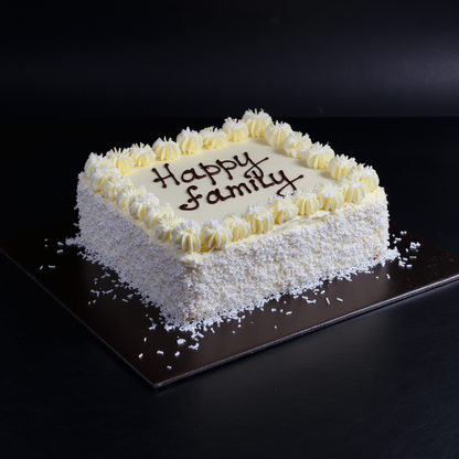 A handmade customized cake with a special message